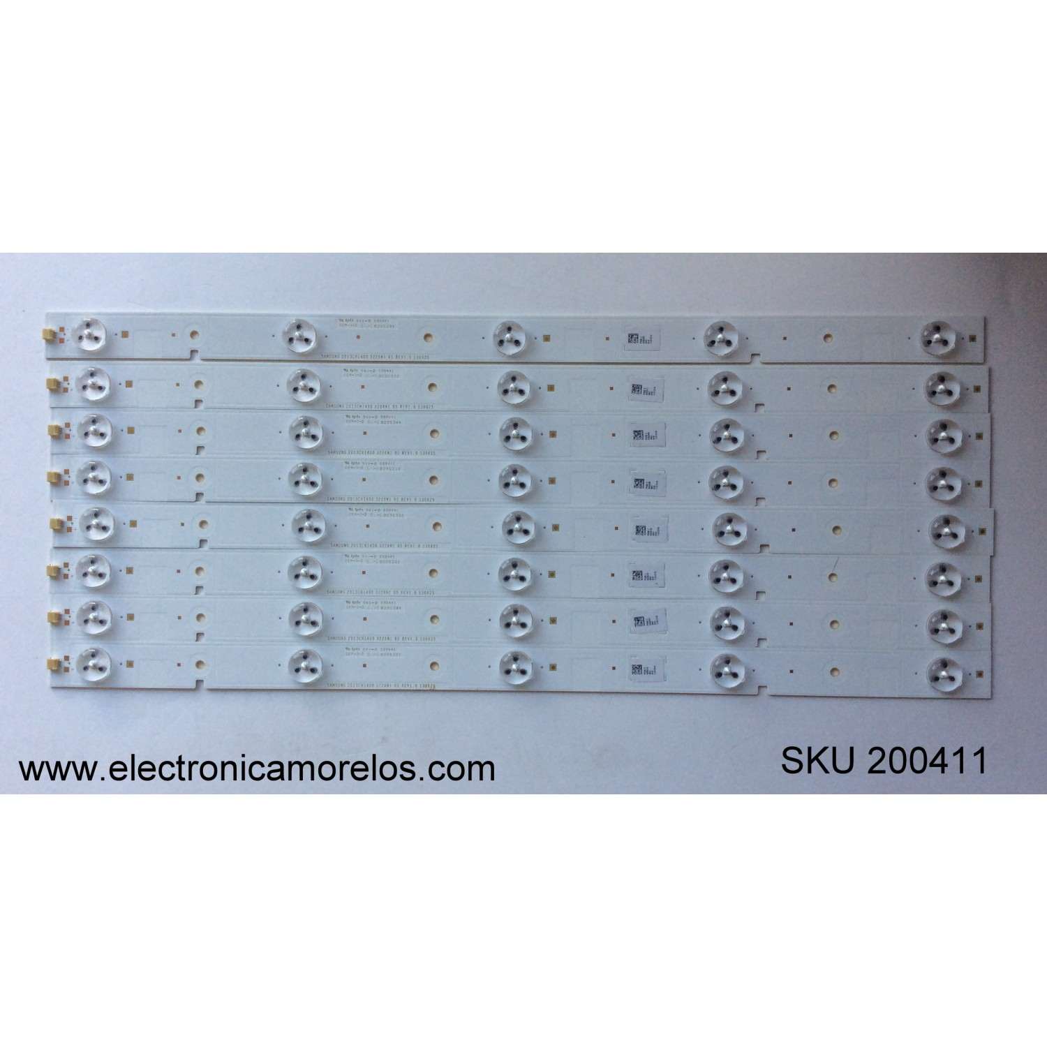 KIT DE LED'S PARA TV HISENSE / INSIGNIA (8 PIEZAS) / NUMERO DE PARTE 1131319 / 2013CHI400 / 2013CHI400 3228N1 05 REV1.0 130625 / PANEL HD400DF-E37 (010)(BBY) / MODELOS 40H4C / 40K200 / 40K20DW / NS-40D420NA16